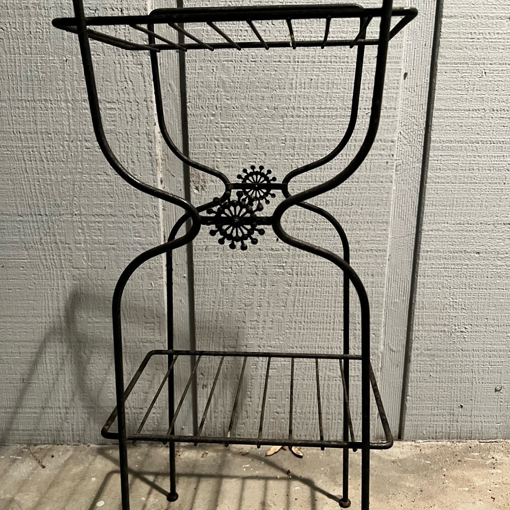 Small iron shelf.